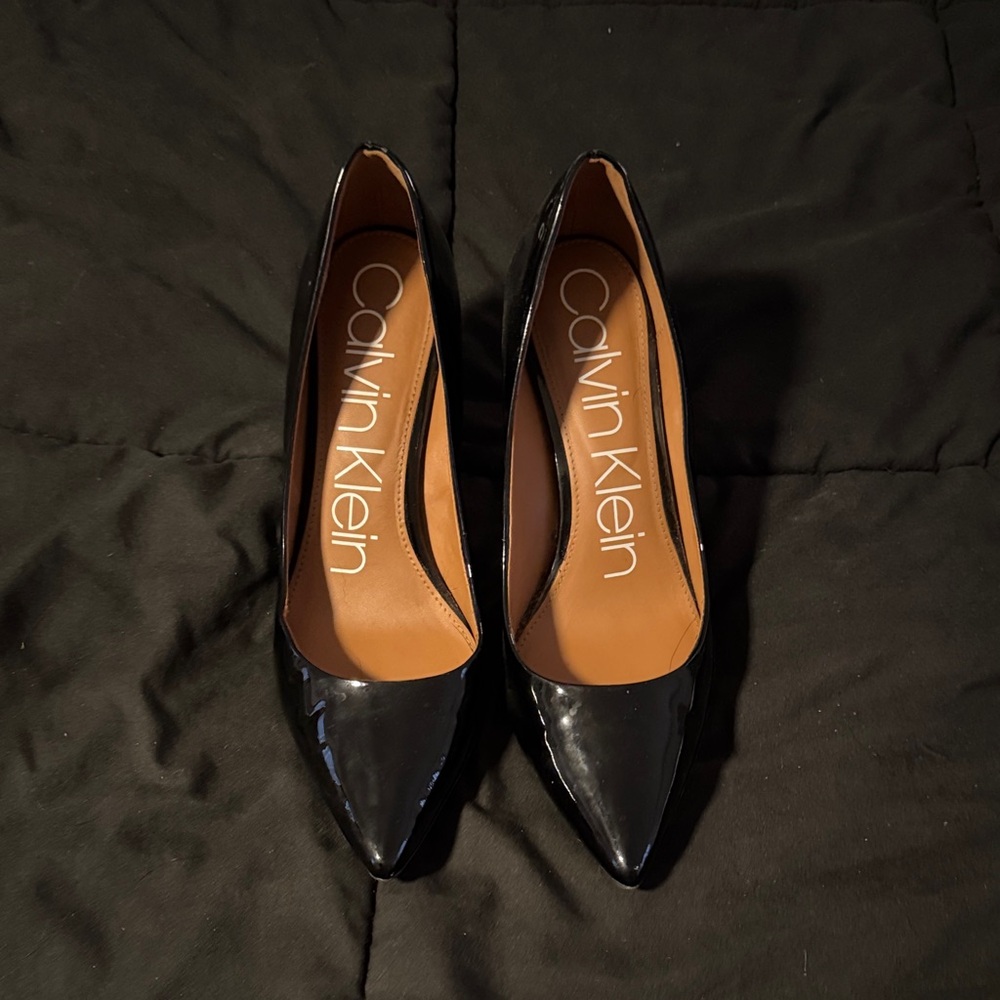 Calvin Klein Black Patent Heels